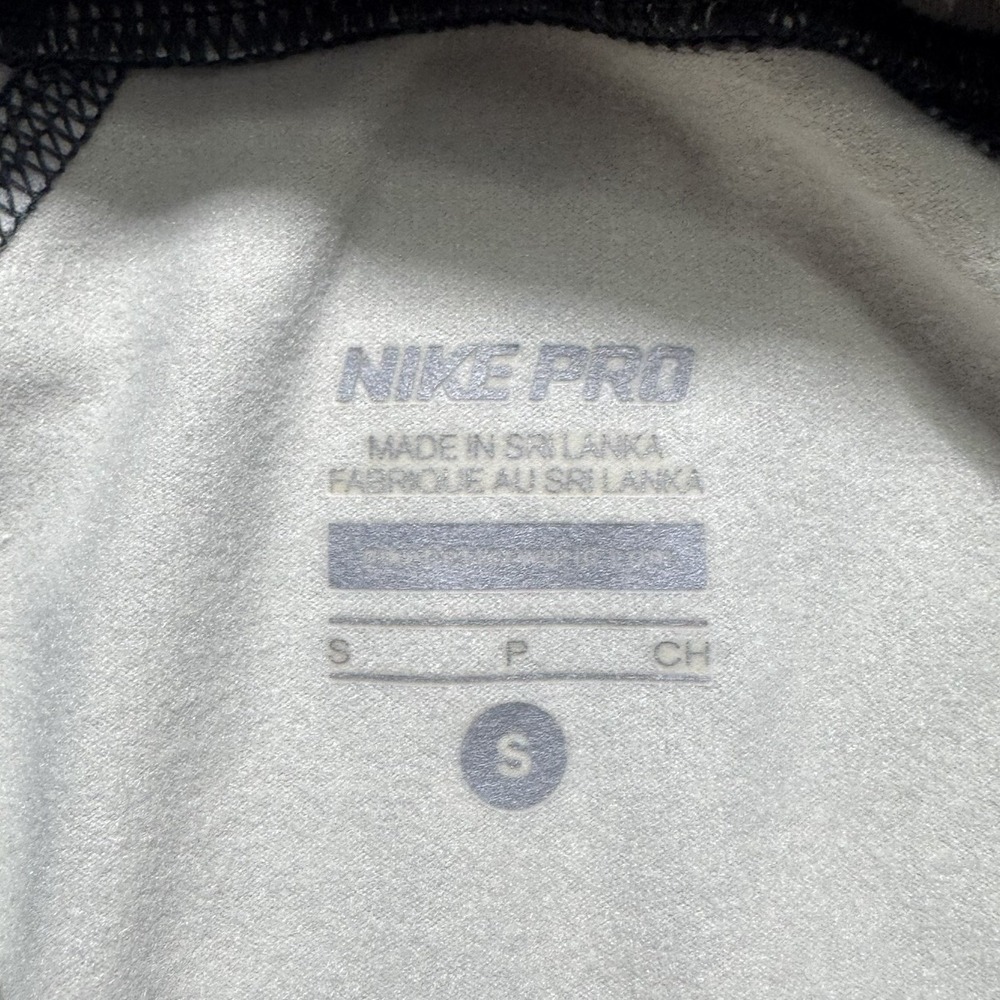 Nike Pro Top Womens Small Geometric Mock Neck 1/2 Zip Long Sleeve Pullover Gym - Picture 5 of 14